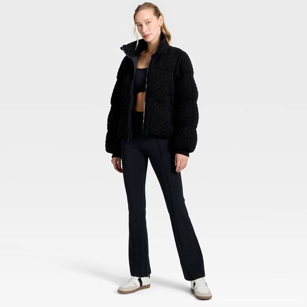 Women's Puffer Jacket - All In Motion Black XXL - Picture 2 of 6